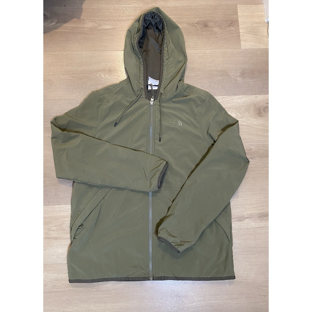 The North Face Women's Jacket Zip Front Softshell Hoodie Olive Green Size‎ Large